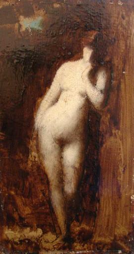 Femme tenant une lyre, vintage artwork by Jean-Jacques Henner, 12x8" (A4) Poster