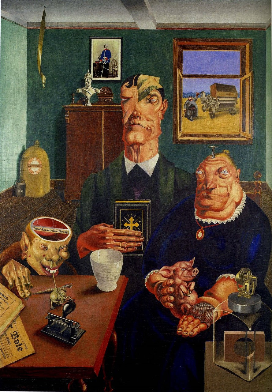 Industrial Family, vintage artwork by Georg Scholz, 12x8" (A4) Poster