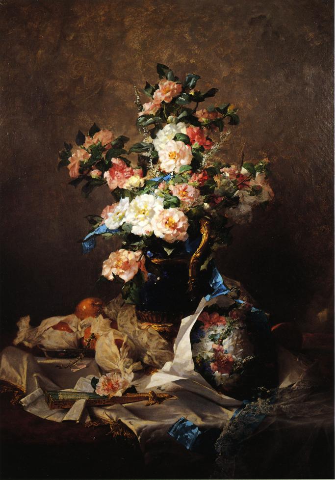 Two Bouquets, vintage artwork by Georges Jeannin, 12x8" (A4) Poster