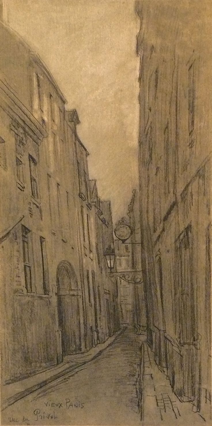 Vieux Paris, rue du Prevot by Fernand Combes,A3(16x12")Poster