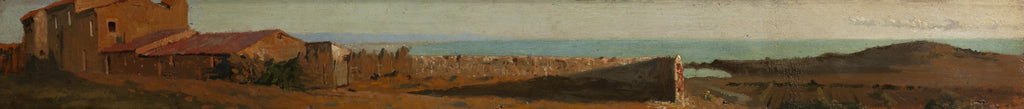 View of Castigliocello, vintage artwork by Giuseppe Abbati, 12x8" (A4) Poster