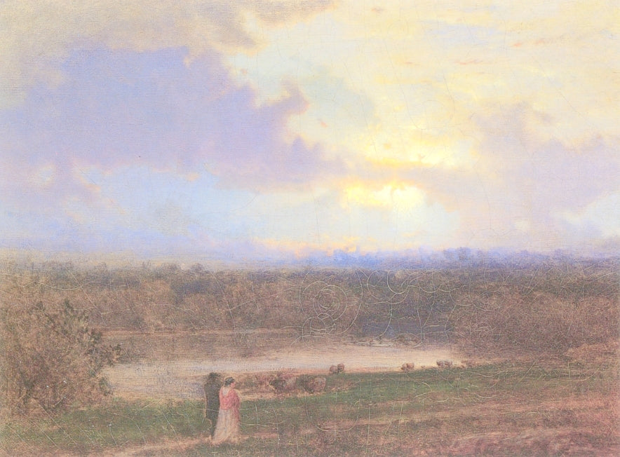 by  the Lake, vintage artwork by George Inness, 12x8" (A4) Poster