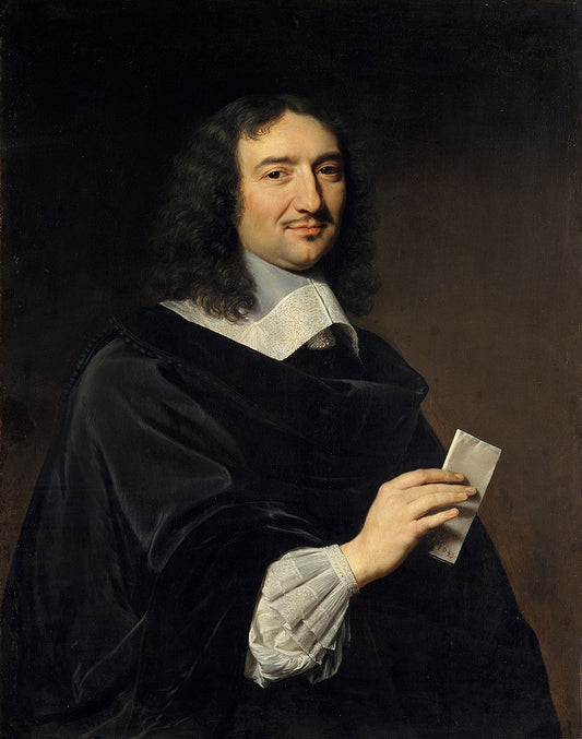Portrait of Jean Baptiste Colbert (1619-1683), vintage artwork by Philippe de Champaigne, 12x8" (A4) Poster