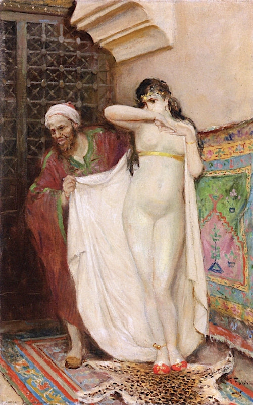 The Slave Trader, vintage artwork by Fabio Fabbi, 12x8" (A4) Poster