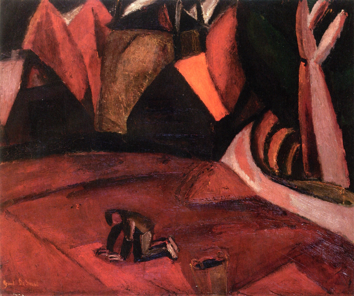 Potato Harvester by Gustave de Smet,16x12(A3) Poster