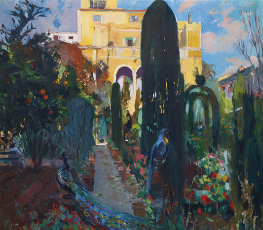 The Artist's House, Vilanova i la Geltrú, vintage artwork by Joaquin Mir  Trinxet, 12x8" (A4) Poster