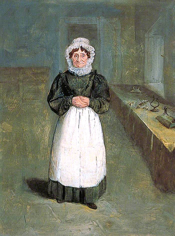 Mrs Brown, Housekeeper at Bramham, vintage artwork by George Garrard, 12x8" (A4) Poster
