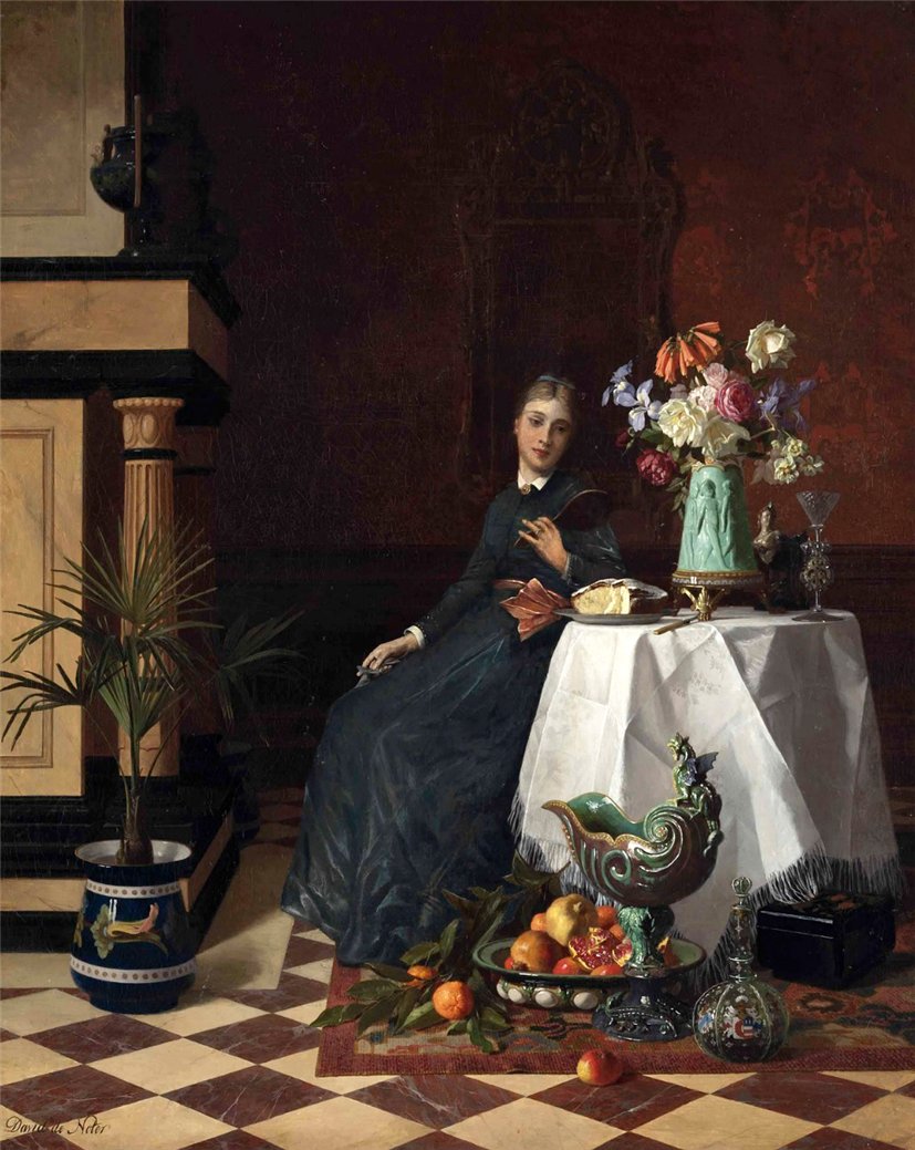 The sumptuous room, vintage artwork by Wilhelm Koller, 12x8" (A4) Poster