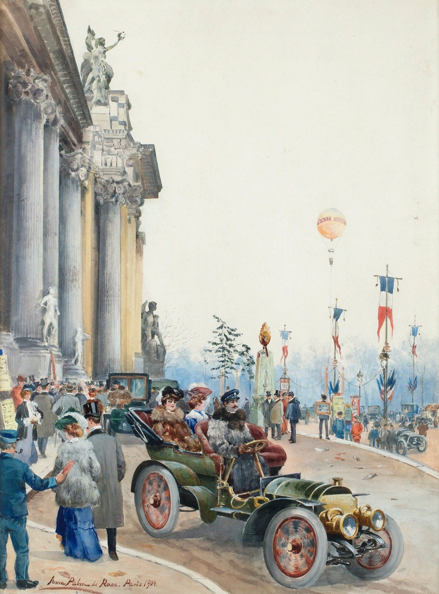 Mercedes in Front of the Grand Palais by Anna Palm de Rosa,A3(16x12")Poster