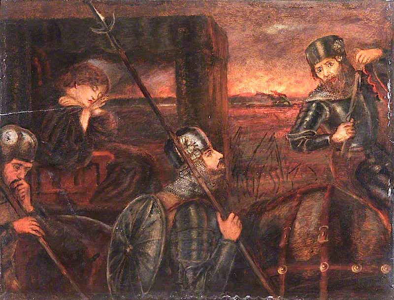 The Theodore Watts-Dunton Cabinet: The Princess Sabra Taken to the Dragon, vintage artwork by Henry Treffry Dunn, 12x8" (A4) Poster