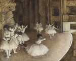 Ballet Rehearsal on Stage, vintage artwork by Edgar Degas, 12x8" (A4) Poster