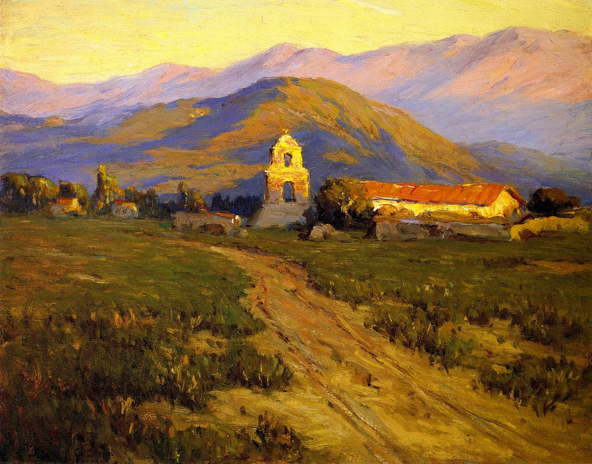 Mission at Pala near San Luis Rey by Benjamin Chambers Brown,A3(16x12")Poster