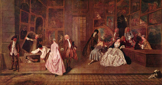 Gersaint's Shopsign, vintage artwork by Jean-Antoine Watteau, 12x8" (A4) Poster