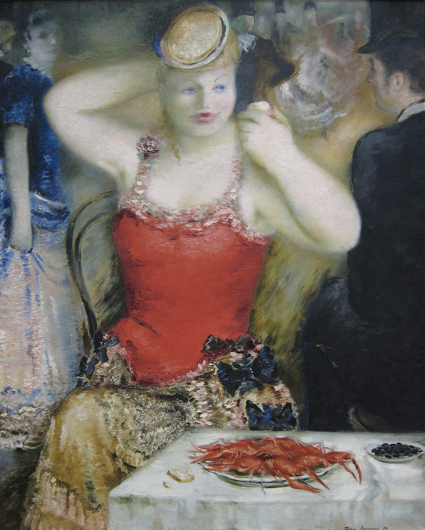 Woman at the Table, vintage artwork by Pyotr Williams, 12x8" (A4) Poster