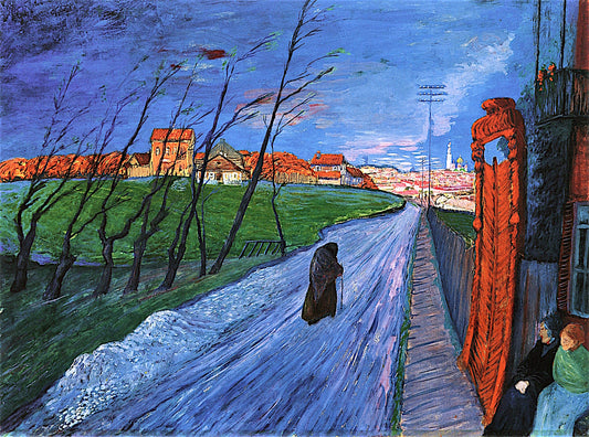 City in Lithuania by Marianne von Werefkin,A3(16x12")Poster