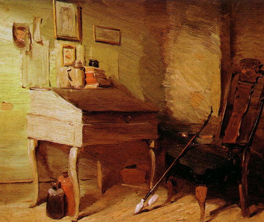 My room in Wiedensahl, vintage artwork by Wilhelm Busch, 12x8" (A4) Poster