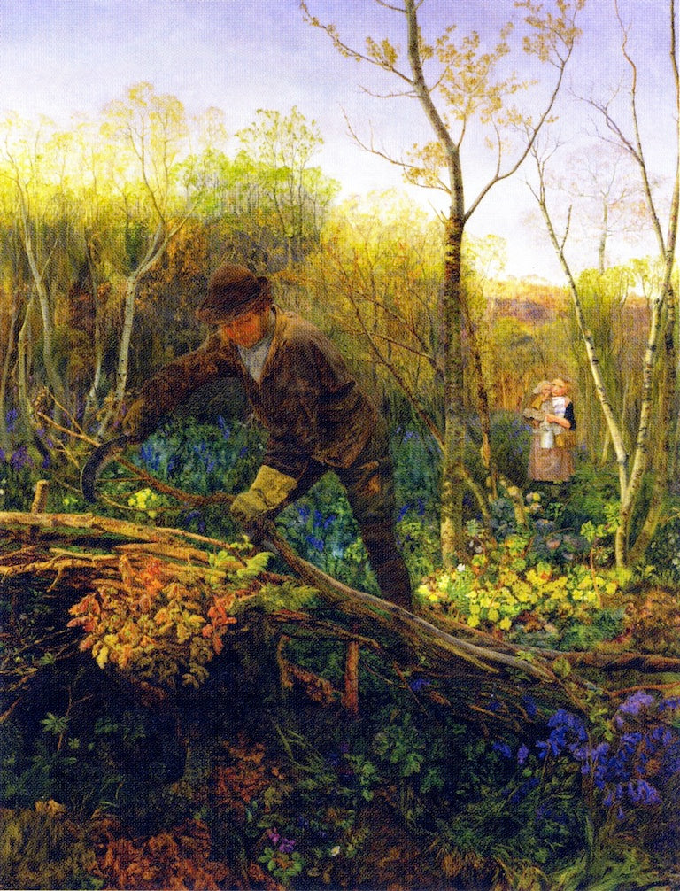 The Hedger, vintage artwork by John Edward Brett, A.R.A., 12x8" (A4) Poster