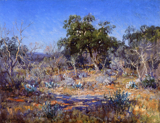 A January Day in the Brush Country, vintage artwork by Julian Onderdonk, 12x8" (A4) Poster