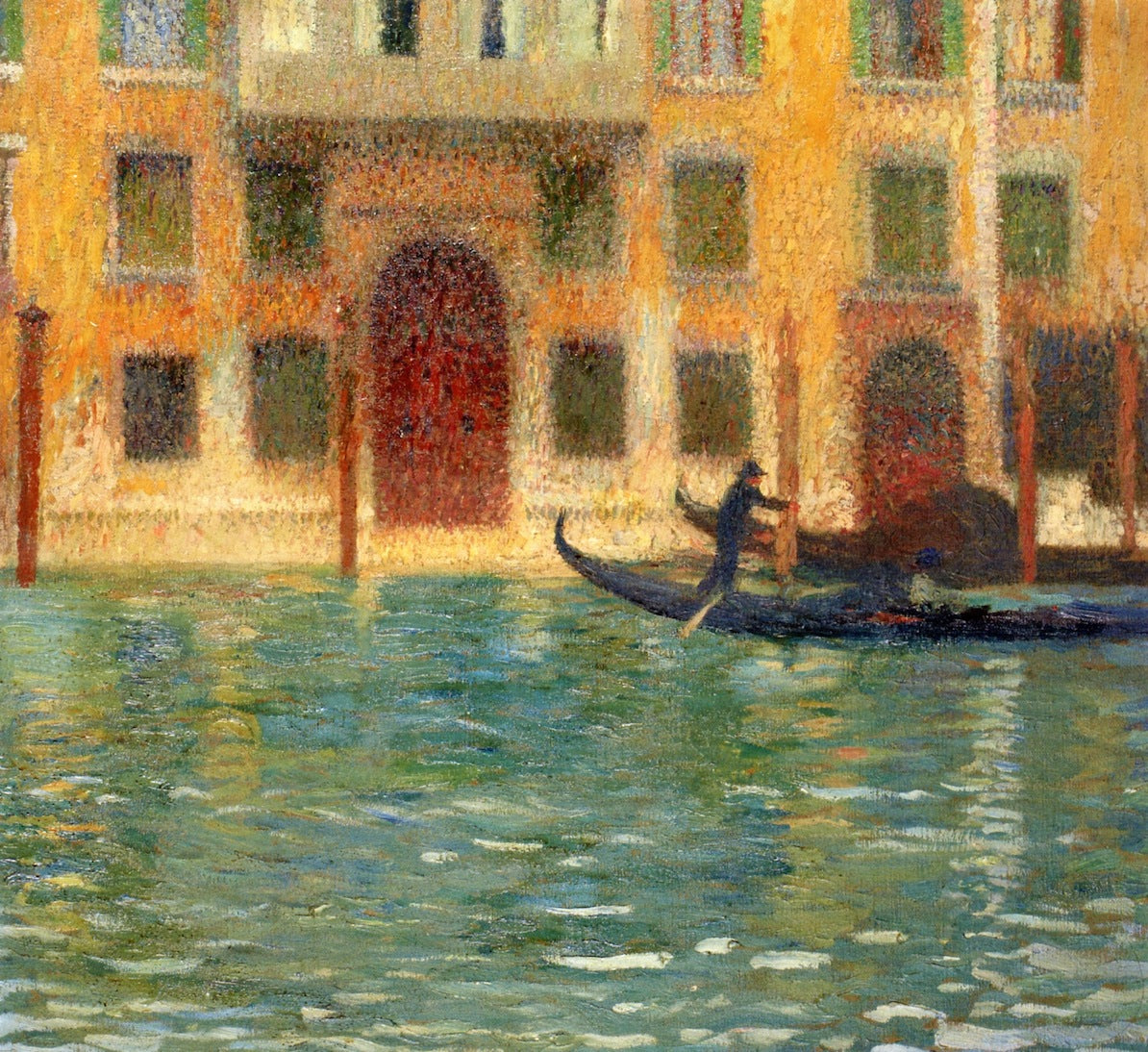 Deux gondoles devan un palais venitien by Henri Martin,A3(16x12")Poster
