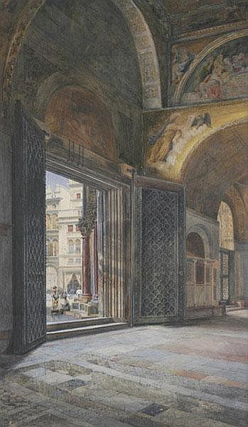 rco on the Piazza di San Marco, Venice by Hermann Baumeister,A3(16x12")Poster