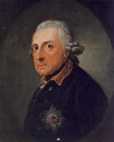 Frederick the Great, vintage artwork by Anton Graff, 12x8" (A4) Poster