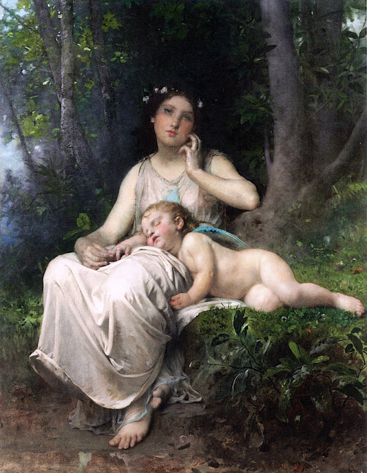 Love and Innocence, vintage artwork by Leon-Jean-Basile Perrault, 12x8" (A4) Poster