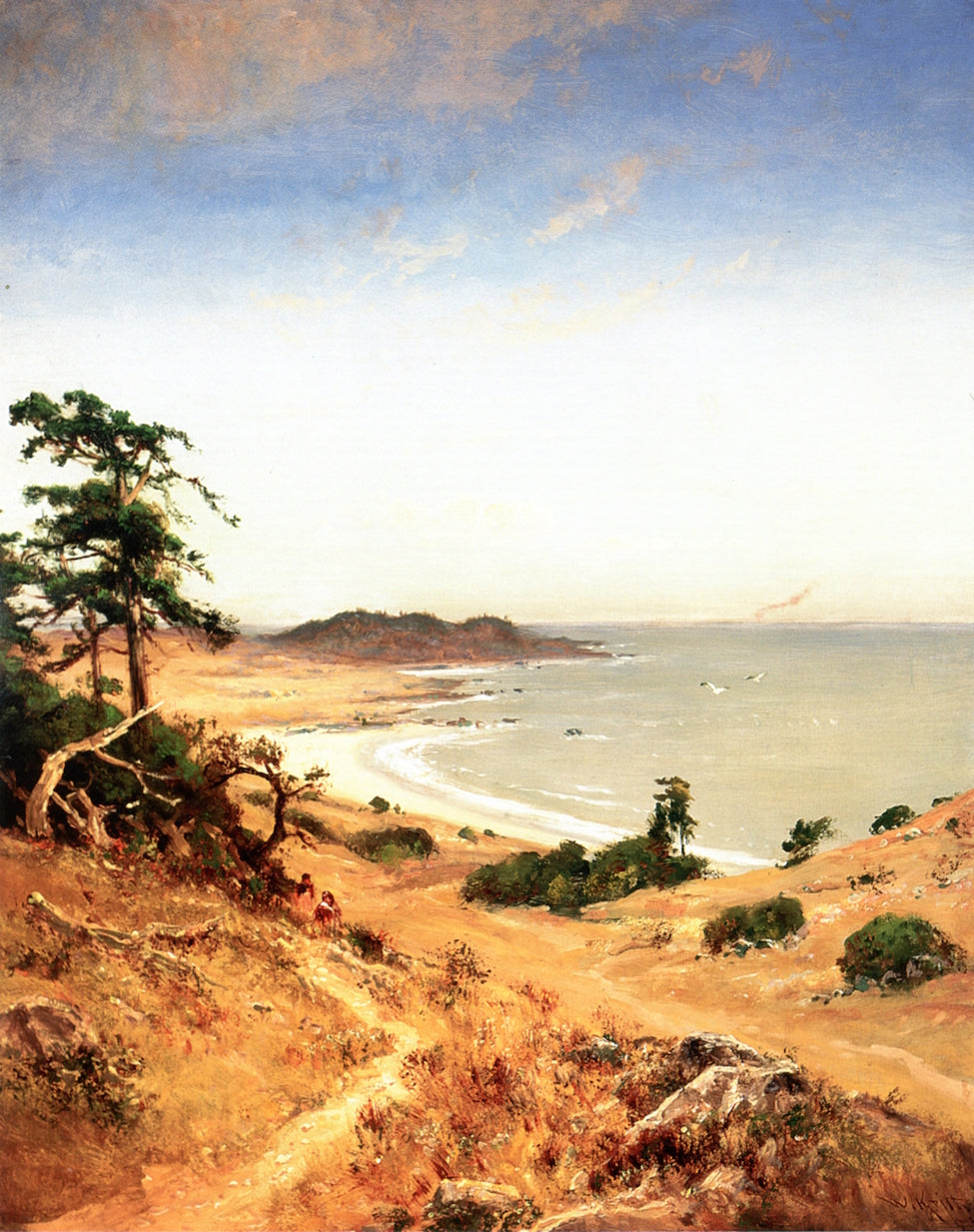 Carmel Bay, vintage artwork by William Keith, 12x8" (A4) Poster