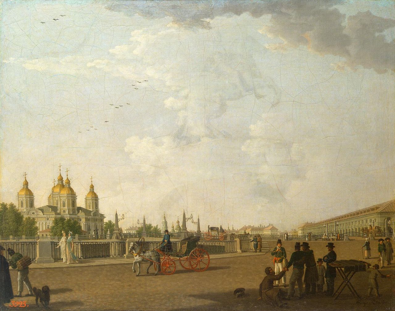 View of St. Nicolas Cathedral, vintage artwork by Benjamin Patersen, 12x8" (A4) Poster