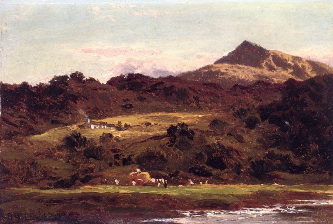 Moel Siabod from the Llugwy below Capel Curig, vintage artwork by Benjamin Williams Leader, 12x8" (A4) Poster