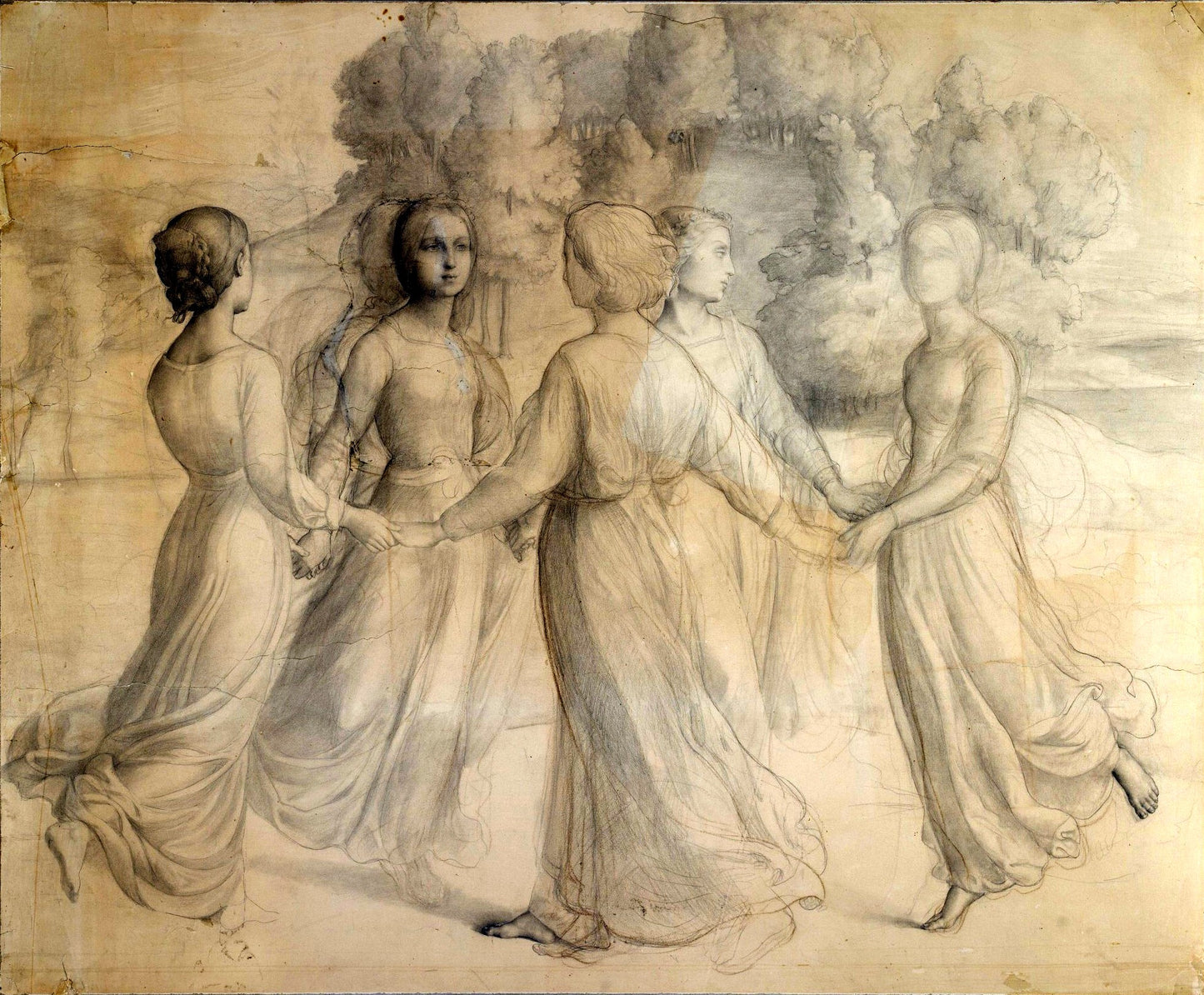 Rays of Sunlight, vintage artwork by Louis Janmot, A3 (16x12") Poster Print