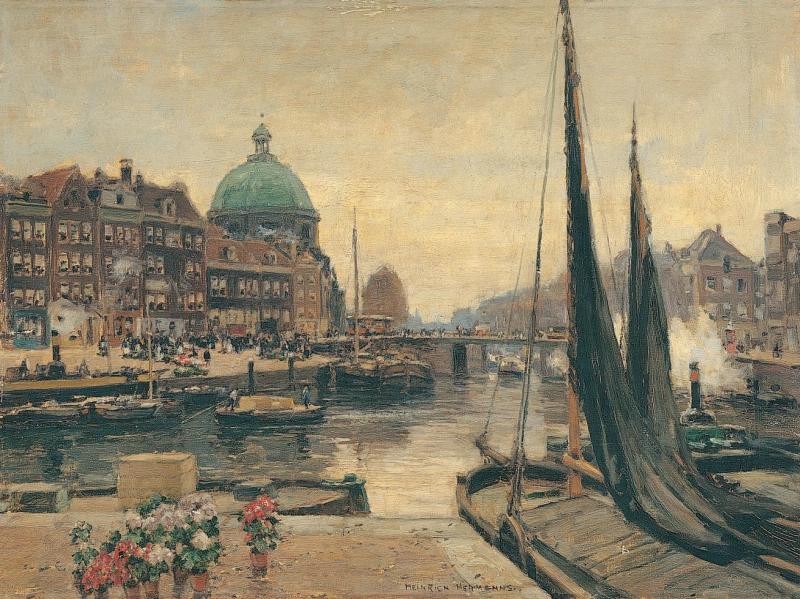 A View of Amsterdam by Heinrich Hermanns,A3(16x12")Poster