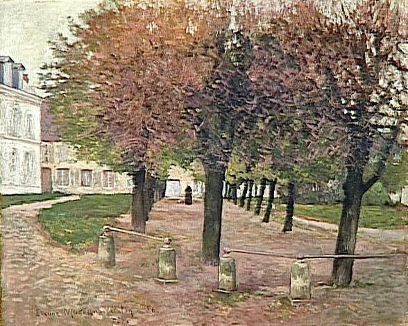 Place de Fere en Tardenois, vintage artwork by Etienne Moreau-Nelaton, 12x8" (A4) Poster