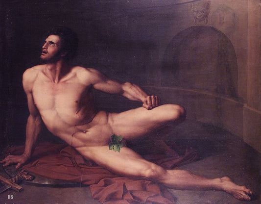 Wounded Gladiator, vintage artwork by Francesco Podesti, A3 (16x12") Poster Print