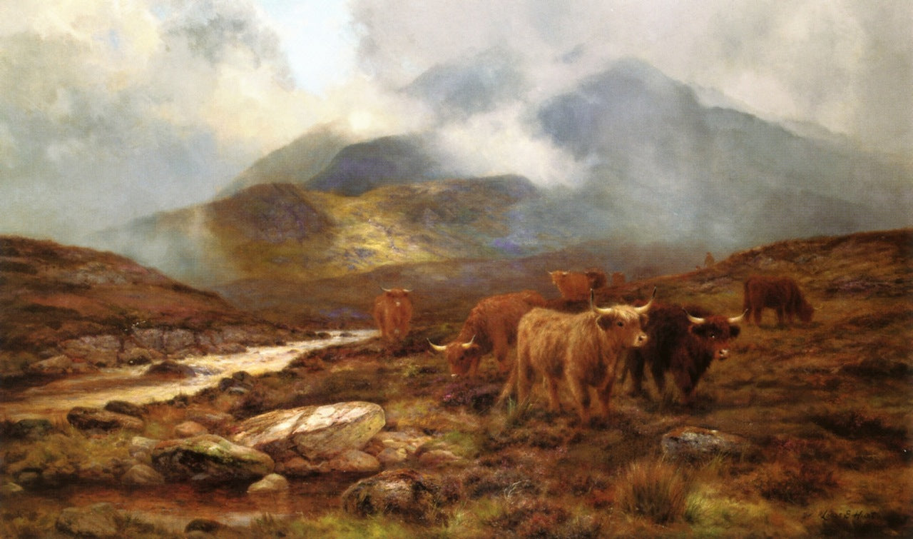 he Moorland, Sligachan, Isle of Wight by Louis Bosworth Hurt,A3(16x12")Poster