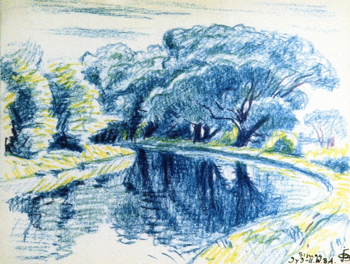 Signac, vintage artwork by Oscar Bluemner, 12x8" (A4) Poster