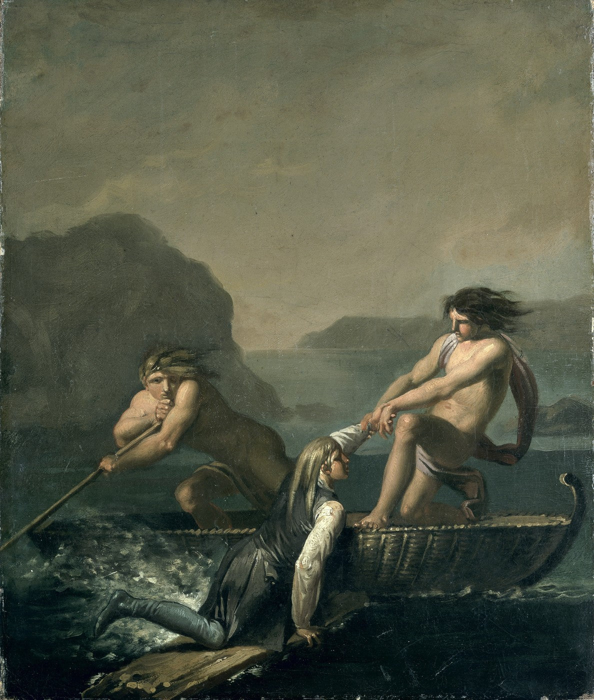 Scene from 'Niels Klim's Subterranean Journey' by  Baron Ludvig Holberg, vintage artwork by Nicolai Abraham Abildgaard, 12x8" (A4) Poster