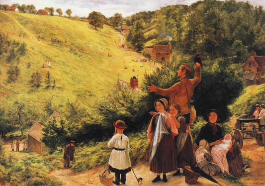 The Emigrants Last Sight of Home, vintage artwork by Richard Redgrave, A3 (16x12") Poster Print