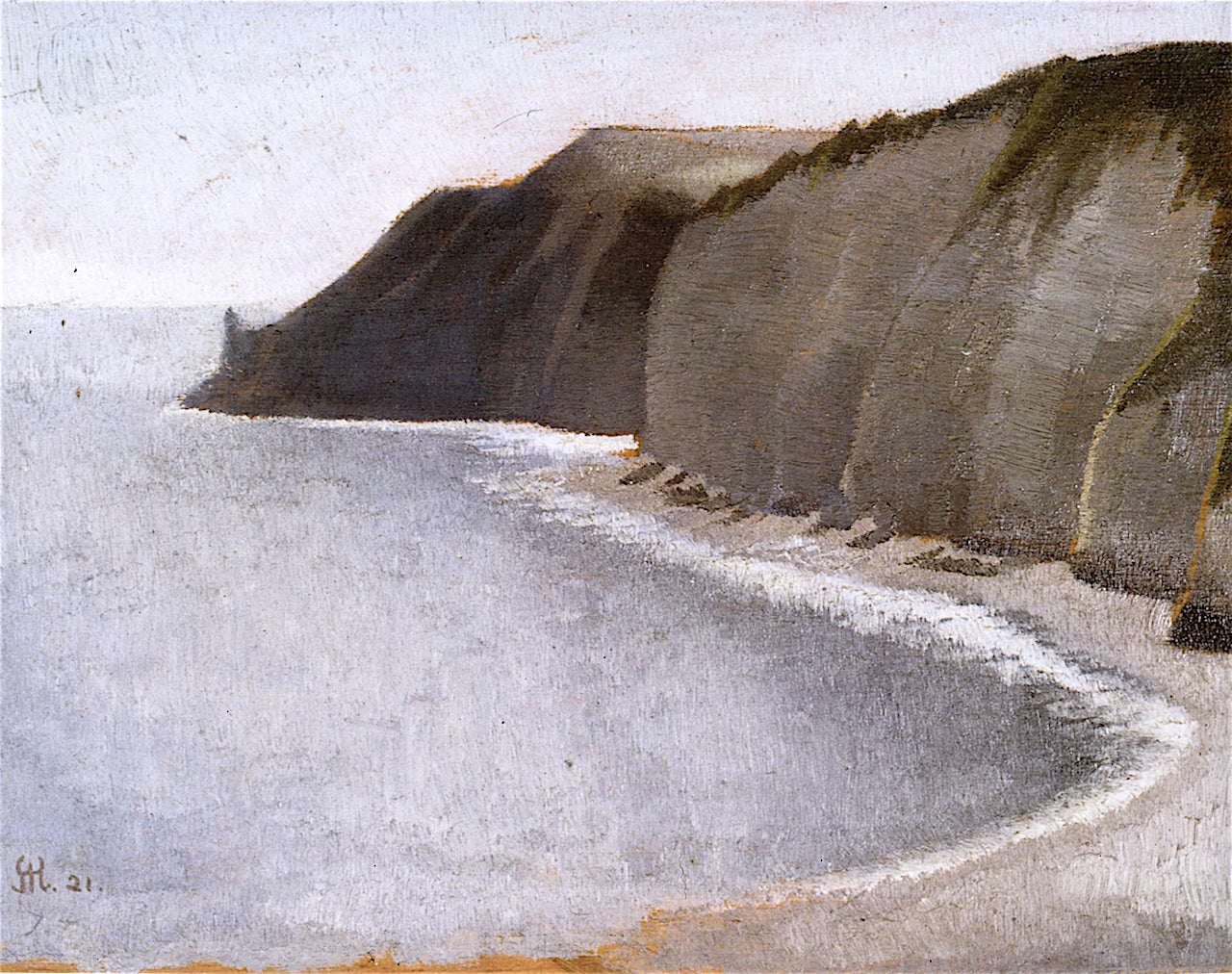 Coastal View, Beer, Devon by Colin Unwin Gill,16x12(A3) Poster