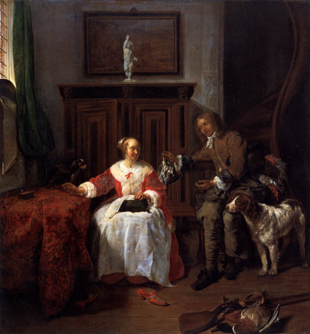 The Hunter's Gift, vintage artwork by Gabriël Metsu, 12x8" (A4) Poster