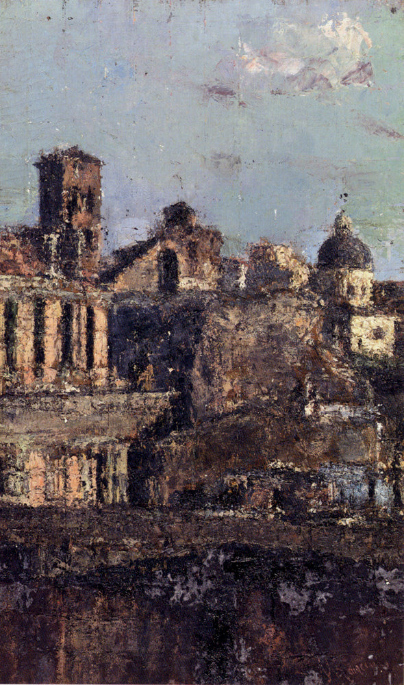 Italian Town View by Antonio Mancini,A3(16x12")Poster