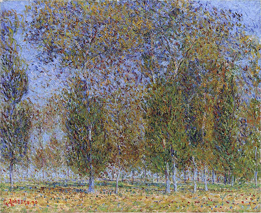 Autumn near Saint Cyr du Vaudreuil, vintage artwork by Gustave Loiseau, 12x8" (A4) Poster