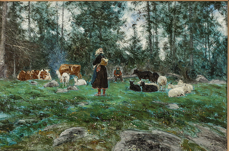The Resting Place, vintage artwork by Olof Arborelius, 12x8" (A4) Poster