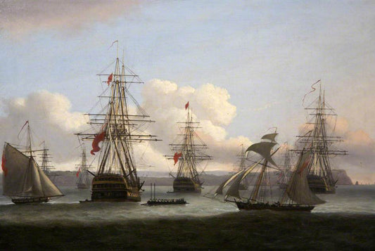The Exile's Departure, vintage artwork by Thomas Luny, 12x8" (A4) Poster