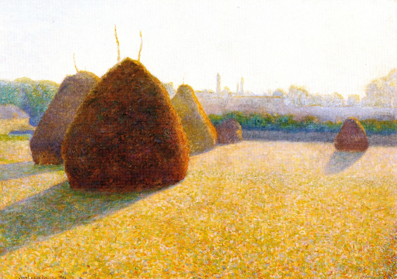 Morning Fog and Sun, vintage artwork by John Leslie Breck, 12x8" (A4) Poster