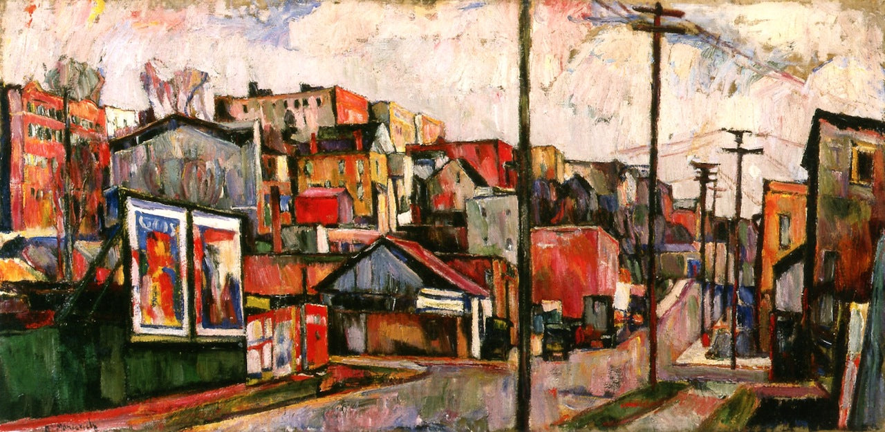 Morris Avenue, New York II by Abraham A. Manievich,16x12(A3) Poster