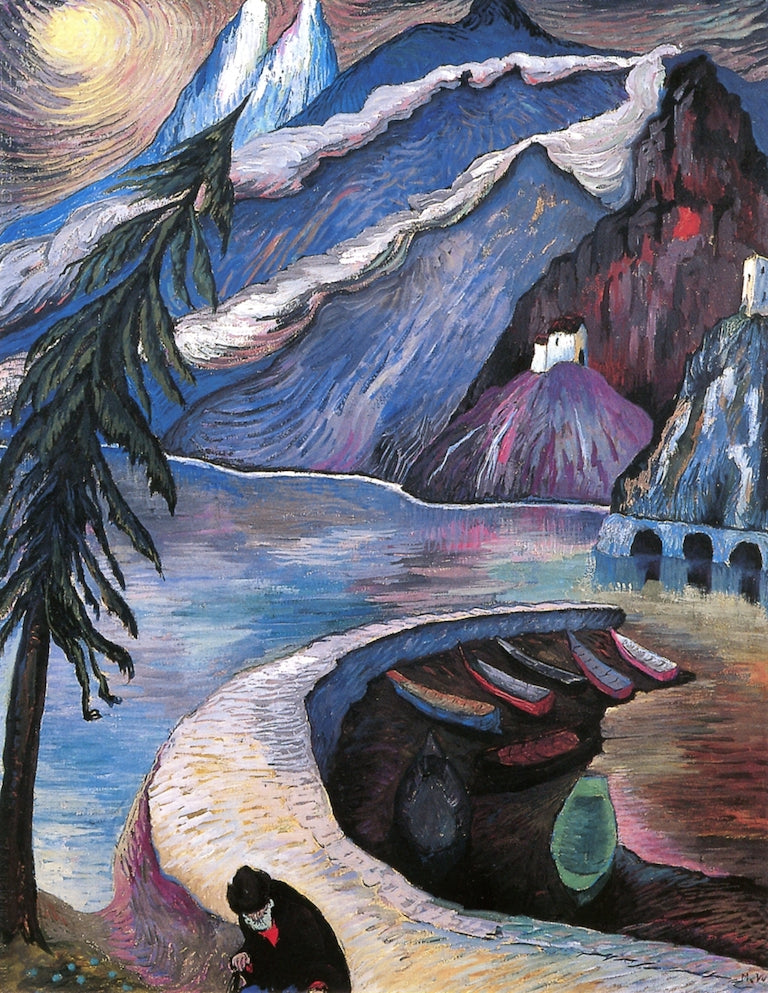 The Abandoned, vintage artwork by Marianne von Werefkin, 12x8" (A4) Poster