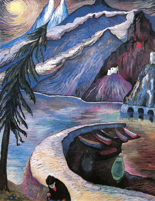 The Abandoned, vintage artwork by Marianne von Werefkin, 12x8" (A4) Poster