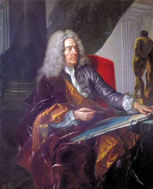 Portrait of Ricard, vintage artwork by Jean-Baptiste Van Loo, 12x8" (A4) Poster