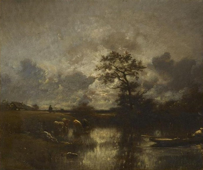L’etang, vintage artwork by Jules Dupre, A3 (16x12") Poster Print