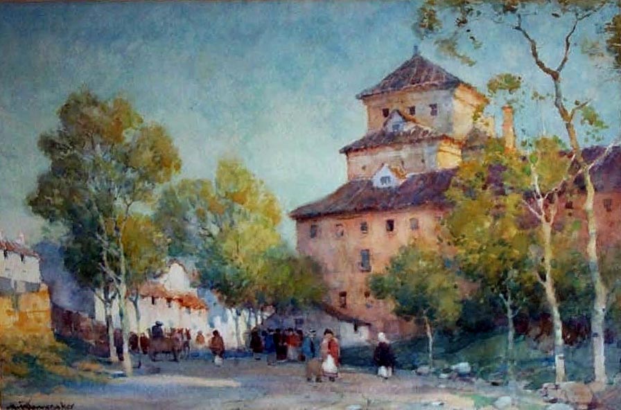 Santa Maria, Antequera by Albert Moulton Foweraker,16x12(A3) Poster